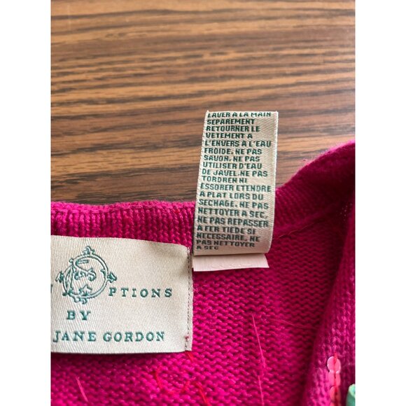 Design Options by Philip & Jane Gordon pink frog Christmas sweater size Medium - Picture 10 of 10